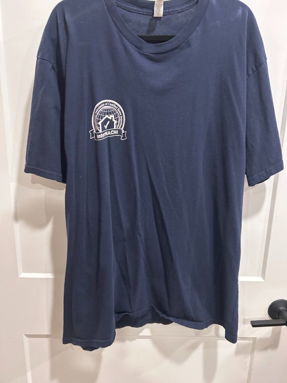 InterNACHI Home Inspector Shirt Mens 2X Navy Blue Royal Apparel T-Shirt